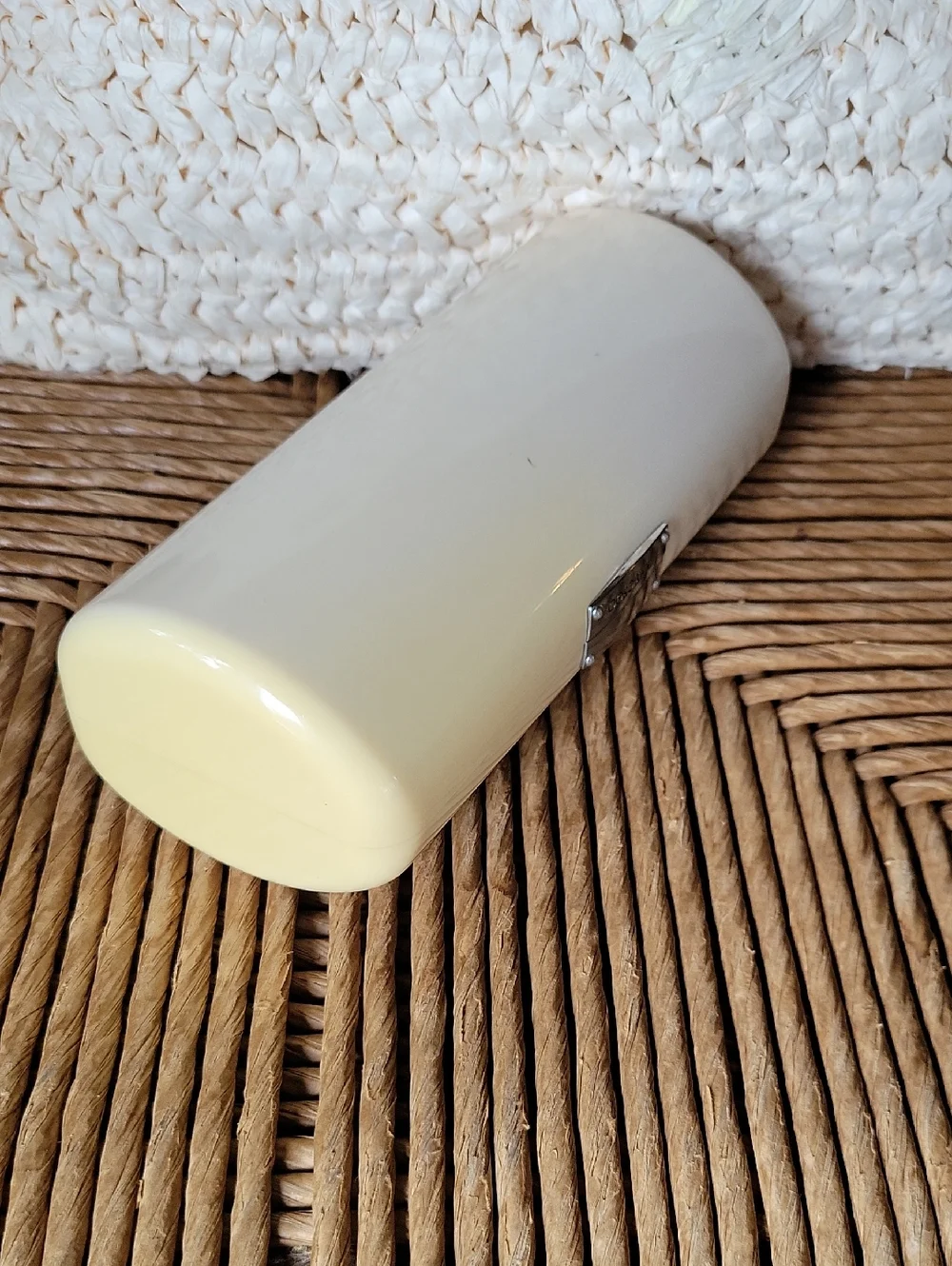 Jimmy Choo off white hard sunglass/eyeglass case